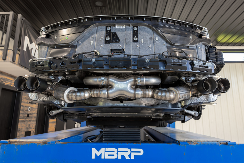 2020-2024 Chevrolet Corvette Stingray with the MBRP S70413CF cat-back exhaust installed