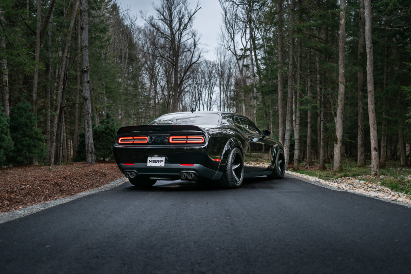 2017-2023 Dodge Challenger R/T / SRT / Scat Pack / Hellcat with the MBRP S7113AL cat-back exhaust installed