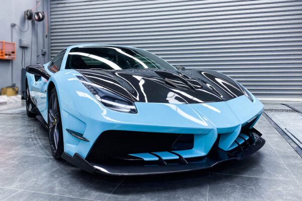 DarwinPRO 2015-2020 Ferrari 488 GTB & Spider MA Style Partial Carbon Fiber Front Bumper