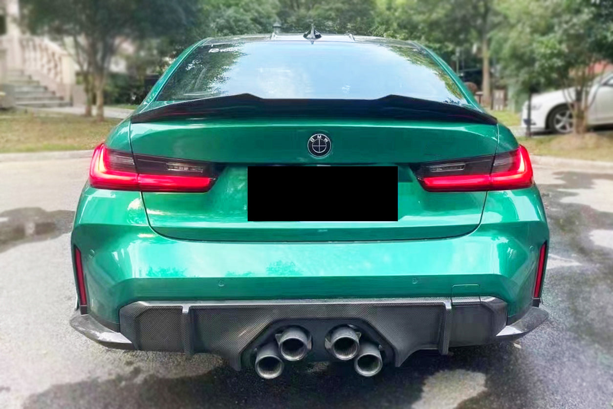 DarwinPRO 2021-UP BMW M4 G82 G83 MP Style Dry Carbon Fiber Middle Rear Lip with Winglets