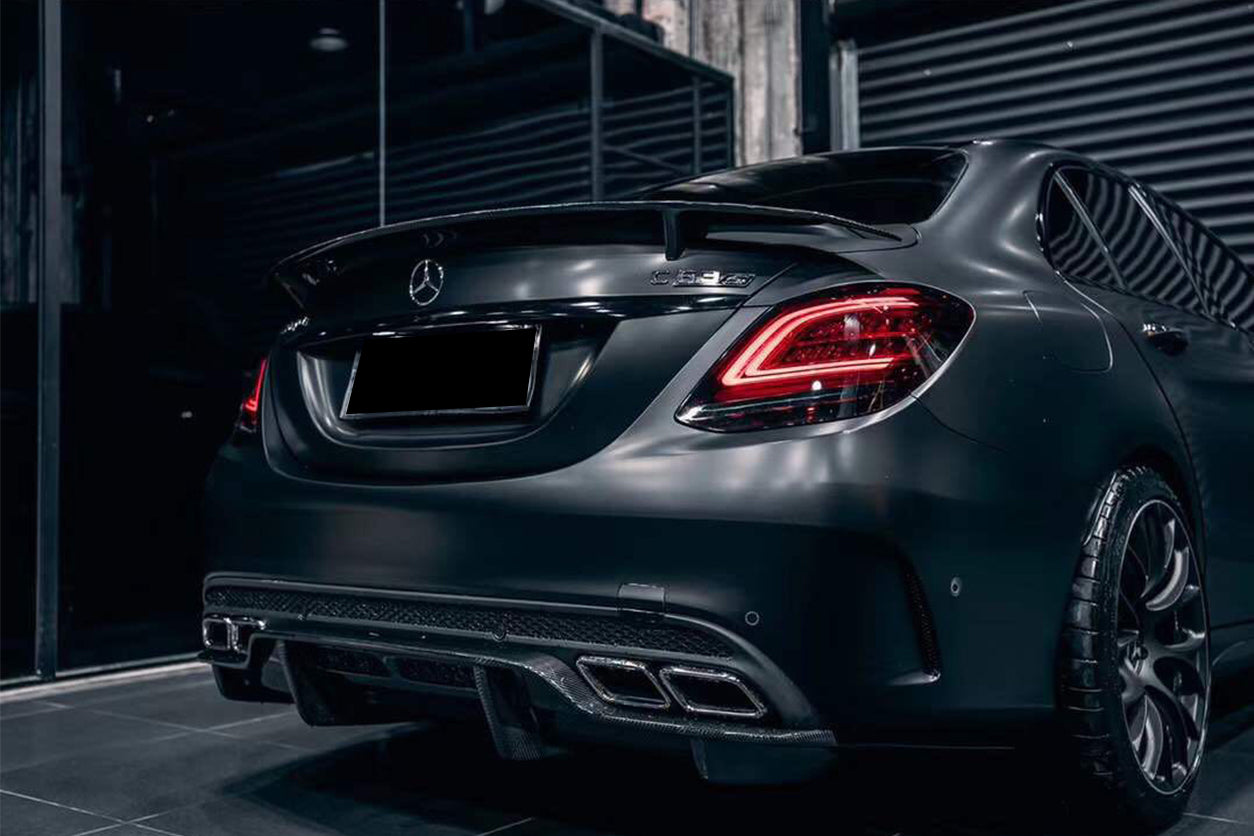 DarwinPRO 2015-2021 Mercedes Benz W205 C63 S AMG Sedan PS Style Rear Diffuser