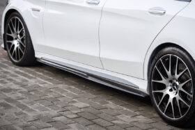 DarwinPRO 2015-2021 Mercedes Benz C-Class W205 Sedan Side Skirts - Carbonado (PS) - image 1
