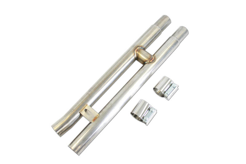 2015-2026 Ford Mustang – Steeda 5.0L Coyote 304 Stainless Resonator Delete H-Pipe
