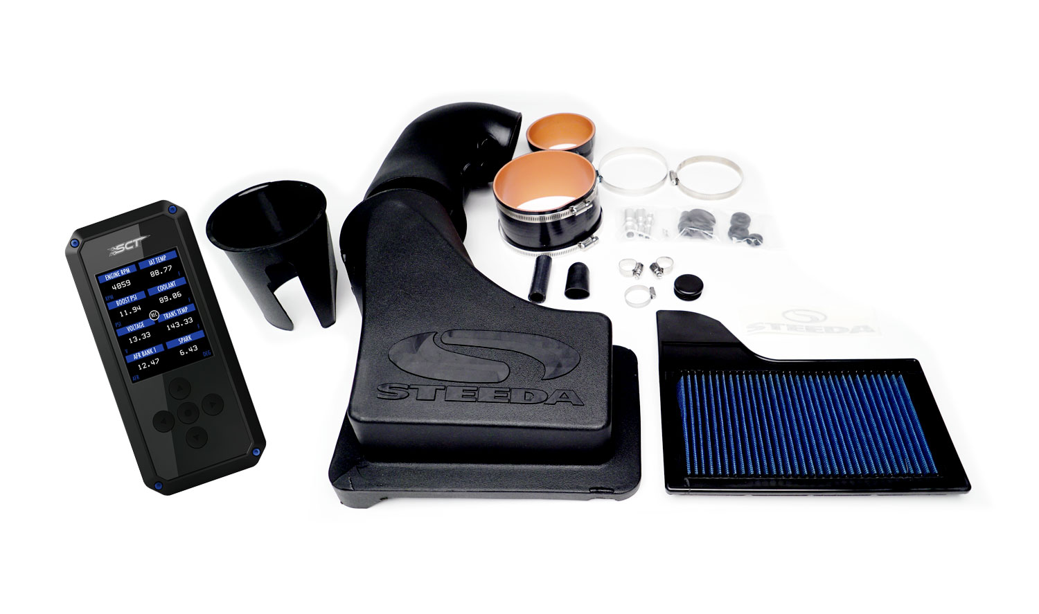 2018-2023 Ford Mustang Bullitt/GT – Steeda HARDCORE MaxFlow Closed Cold Air Intake Power Pack - BDX