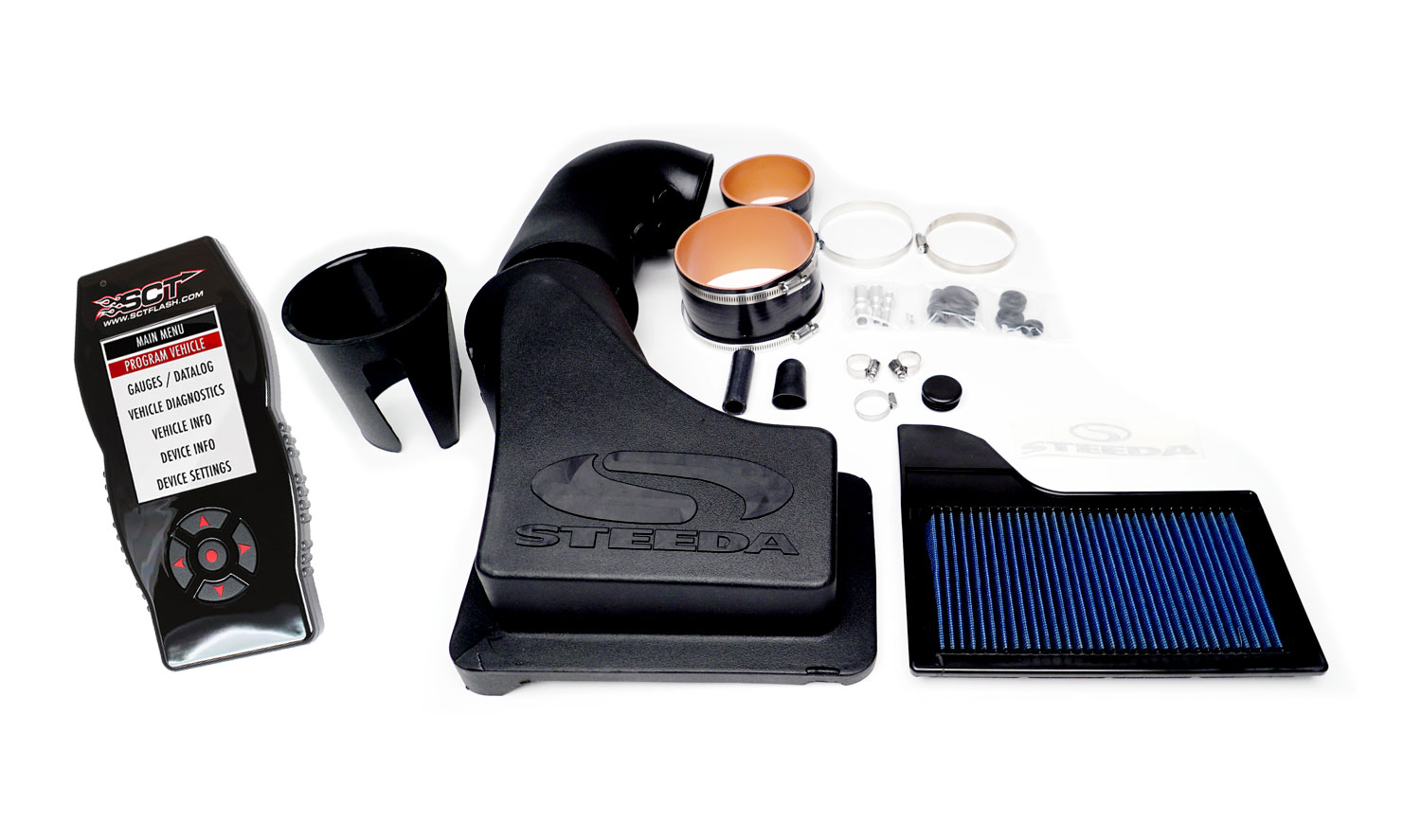 2018-2023 Ford Mustang Bullitt/GT – Steeda HARDCORE MaxFlow Closed Cold Air Intake Power Pack - X4 (2)