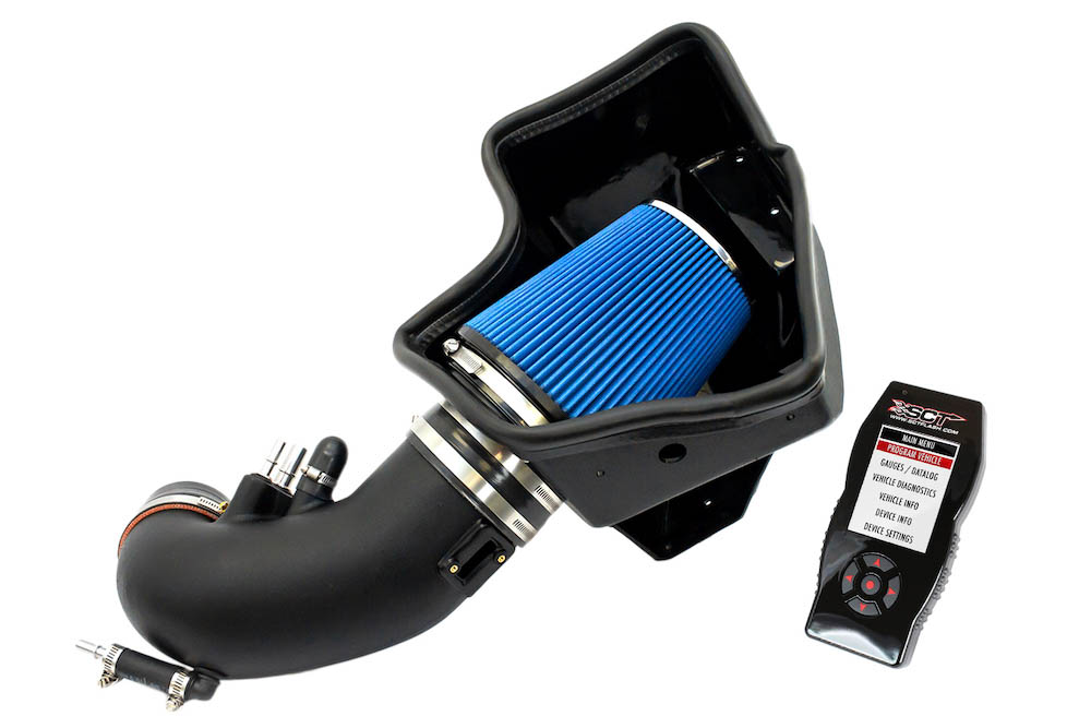 2015-2023 Ford Mustang Bullitt/GT – Steeda MaxFlow Open Cold Air Intake Power Pack w/ SCT X4