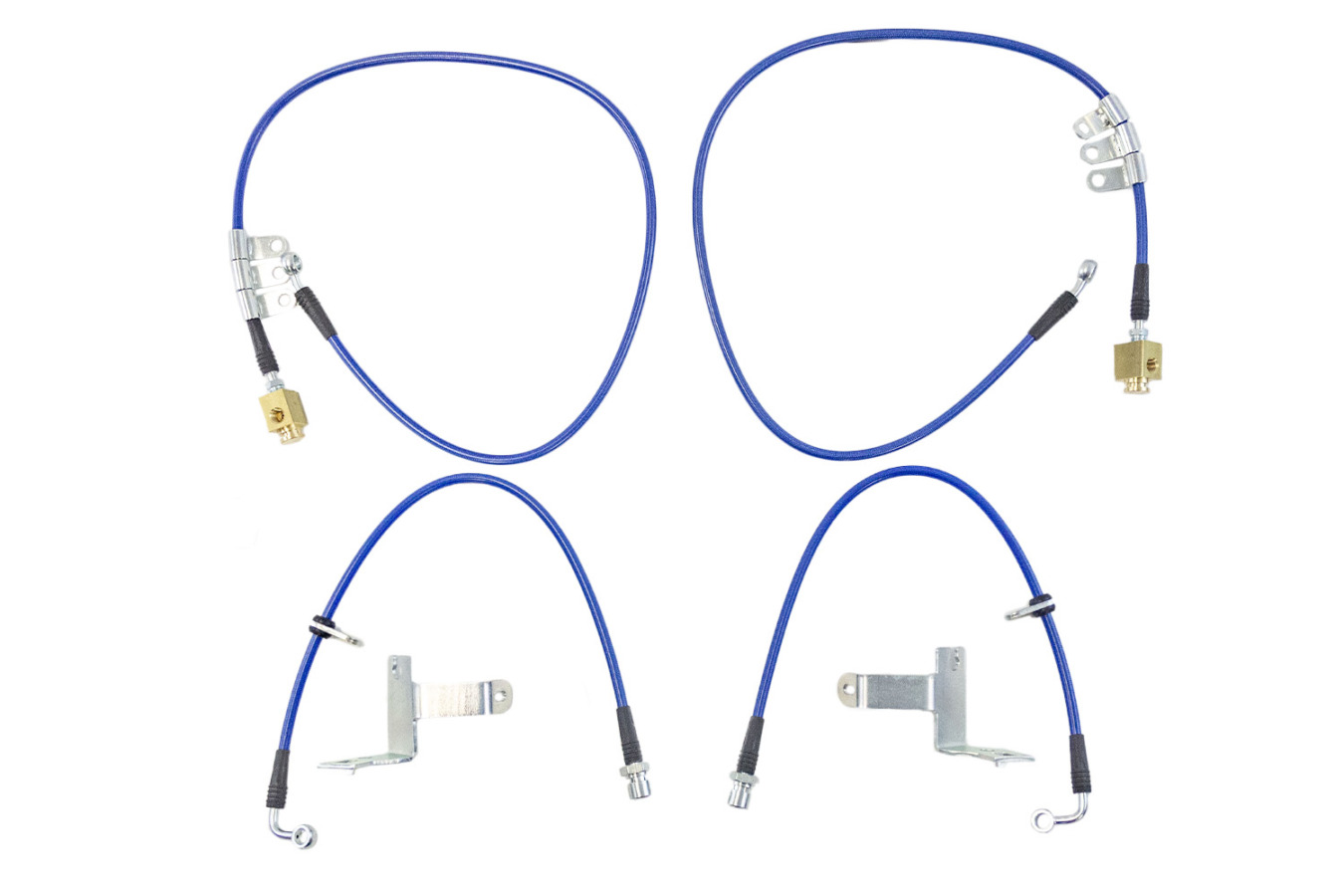 2024-2026 Ford Mustang Dark Horse/GT – Steeda MagneRide Braided Stainless Brake Line Kit