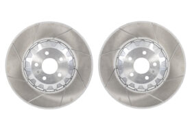 2024-2026 Ford Mustang Dark Horse/GT – Steeda Two-Piece Slotted Front Rotor Set