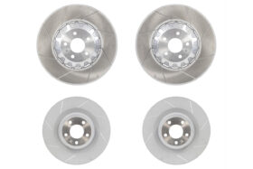 2024-2026 Ford Mustang Dark Horse/GT – Steeda Two-Piece Slotted Front & Rear Rotor Set