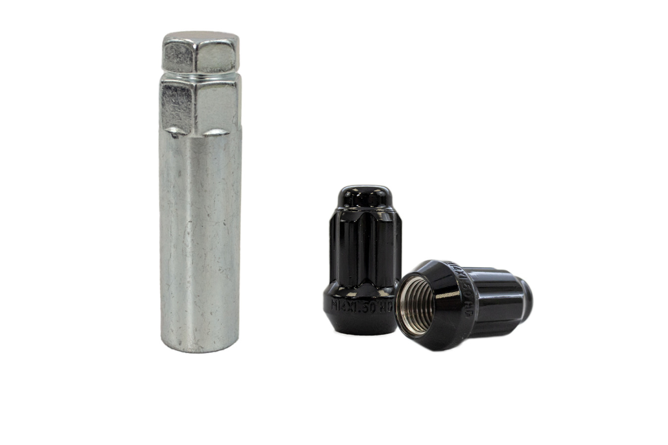 2015-2024 Ford Mustang – Steeda Splined Small Diameter Lug Nut Kit - Black (2)