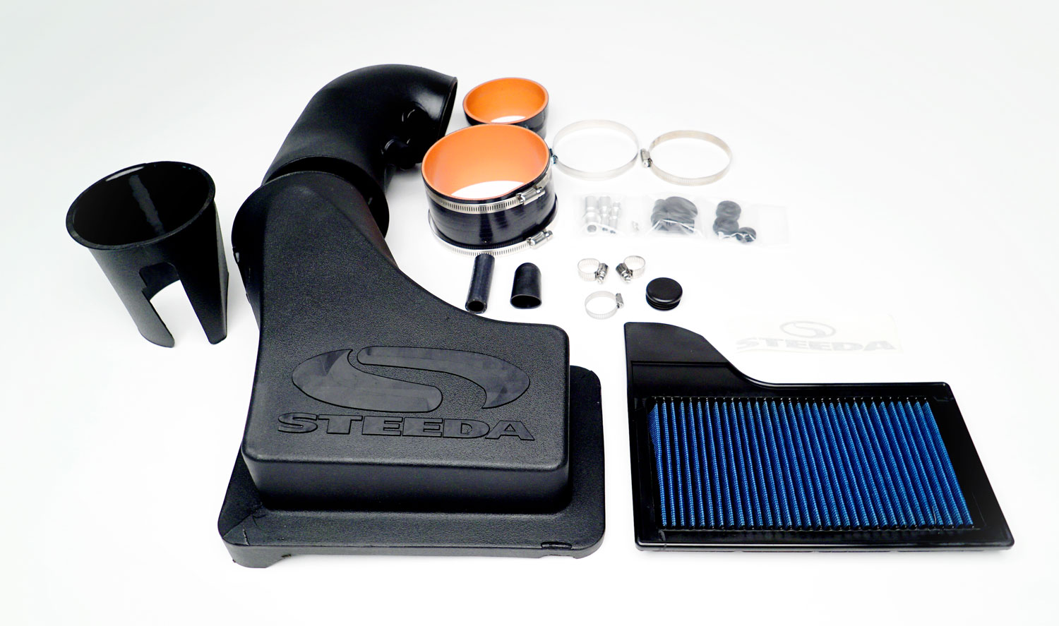 2018-2023 Ford Mustang Bullitt/GT – Steeda HARDCORE MaxFlow Closed Cold Air Intake Power Pack - X4