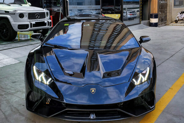 DarwinPRO 2015-2025 Lamborghini Huracan LP610 & LP580 & EVO & Tecnica BKSS Style Carbon Fiber Hood