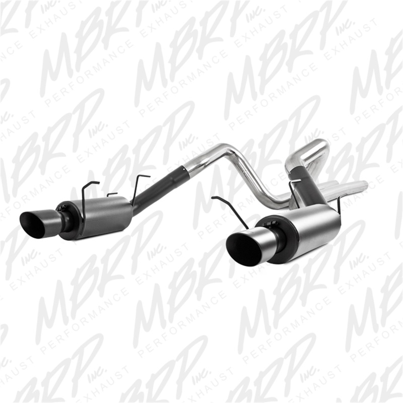 MBRP 2011-2014 Ford Mustang GT 5.0L 3-Inch Cat-Back Exhaust - Street Profile, Black-Coated - FF Performance