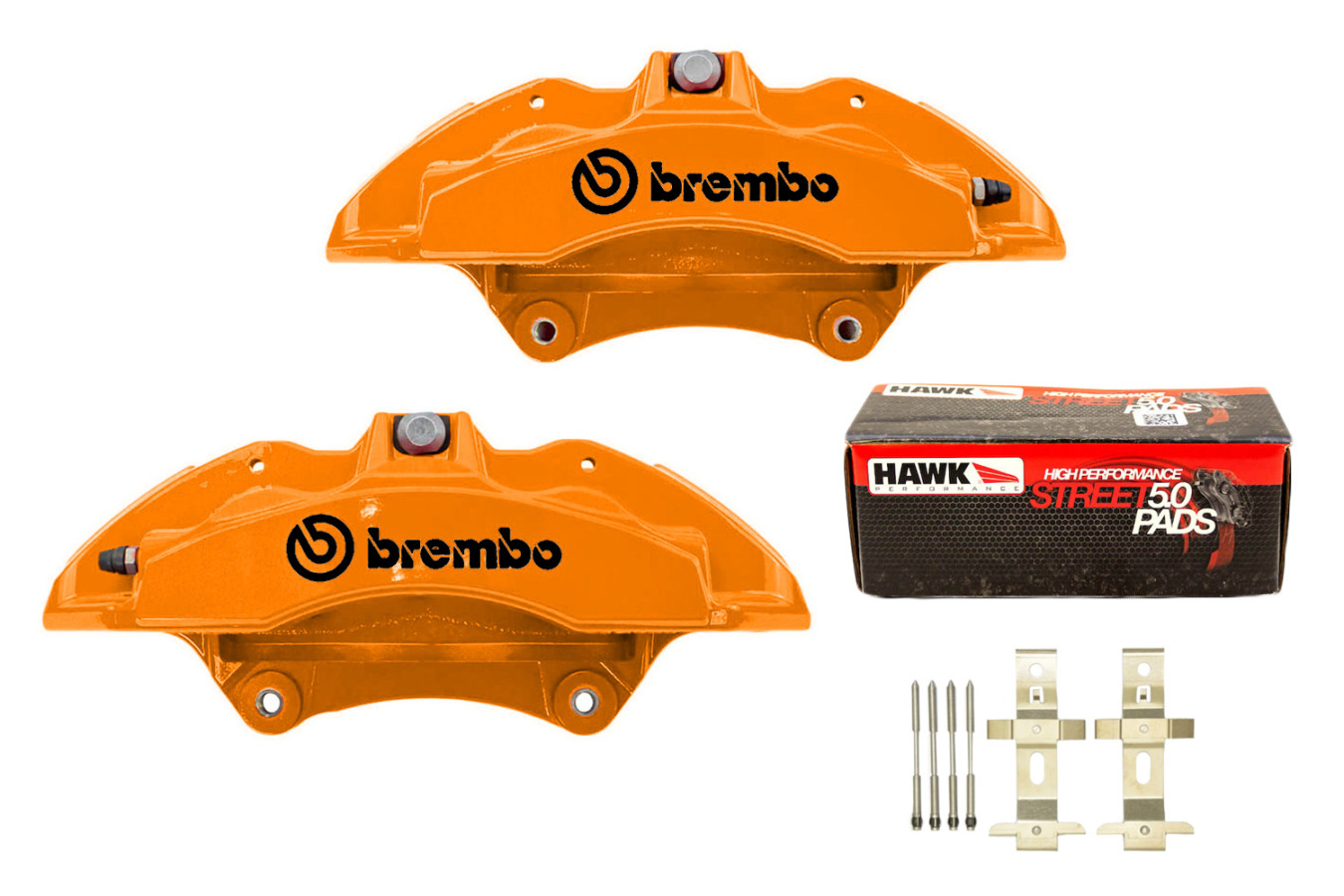 2015-2026 Ford Mustang – Steeda Orange Brembo Front Brake Calipers - Pair