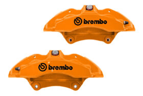 2015-2026 Ford Mustang – Steeda Orange Brembo Front Brake Calipers - Pair (3)