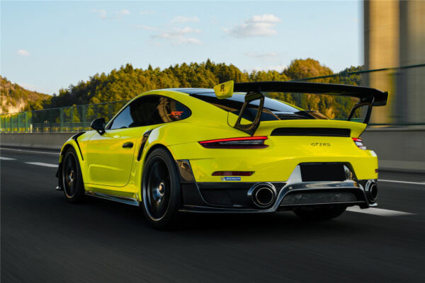 DarwinPRO 2013-2019 Porsche 911 991 Turbo S GT2RS Style Partial Carbon Fiber Rear Bumper