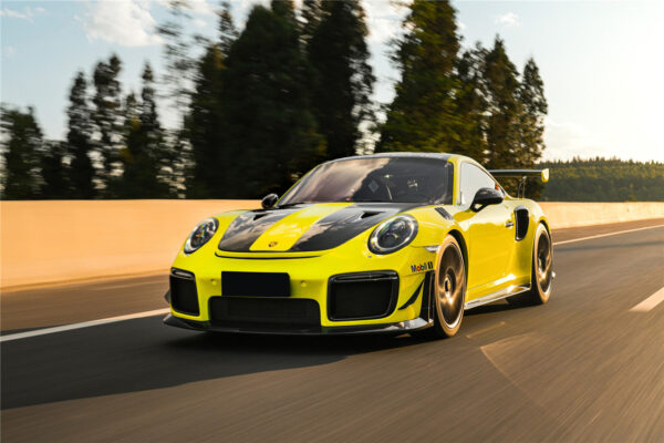DarwinPRO 2013-2019 Porsche 911 991 Turbo S GT2RS Style Partial Carbon Fiber Front Bumper and Fender