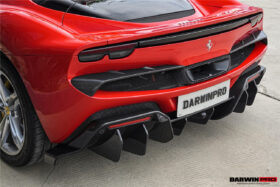 DarwinPRO 2022-2026 Ferrari 296 GTB & GTS Type F171 iMP Style Carbon Fiber Rear Bumper Trim