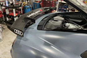 DarwinPRO 2016-2025 Audi R8 GEN2 Coupe Performance Parts Style Dry Carbon Fiber Trunk Wing with Base and Aluminum Legs - image 1