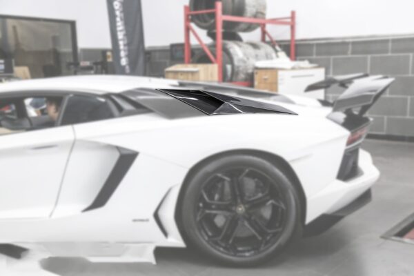 DarwinPRO 2011-2016 Lamborghini Aventador LP700 Coupe & Roadster BKSS Style Carbon Fiber Rear Side Scoops