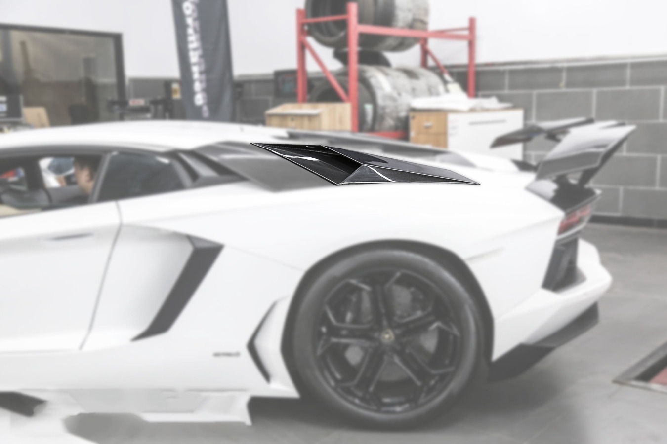 DarwinPRO 2011-2016 Lamborghini Aventador LP700 Coupe & Roadster BKSS Style Carbon Fiber Rear Side Scoops