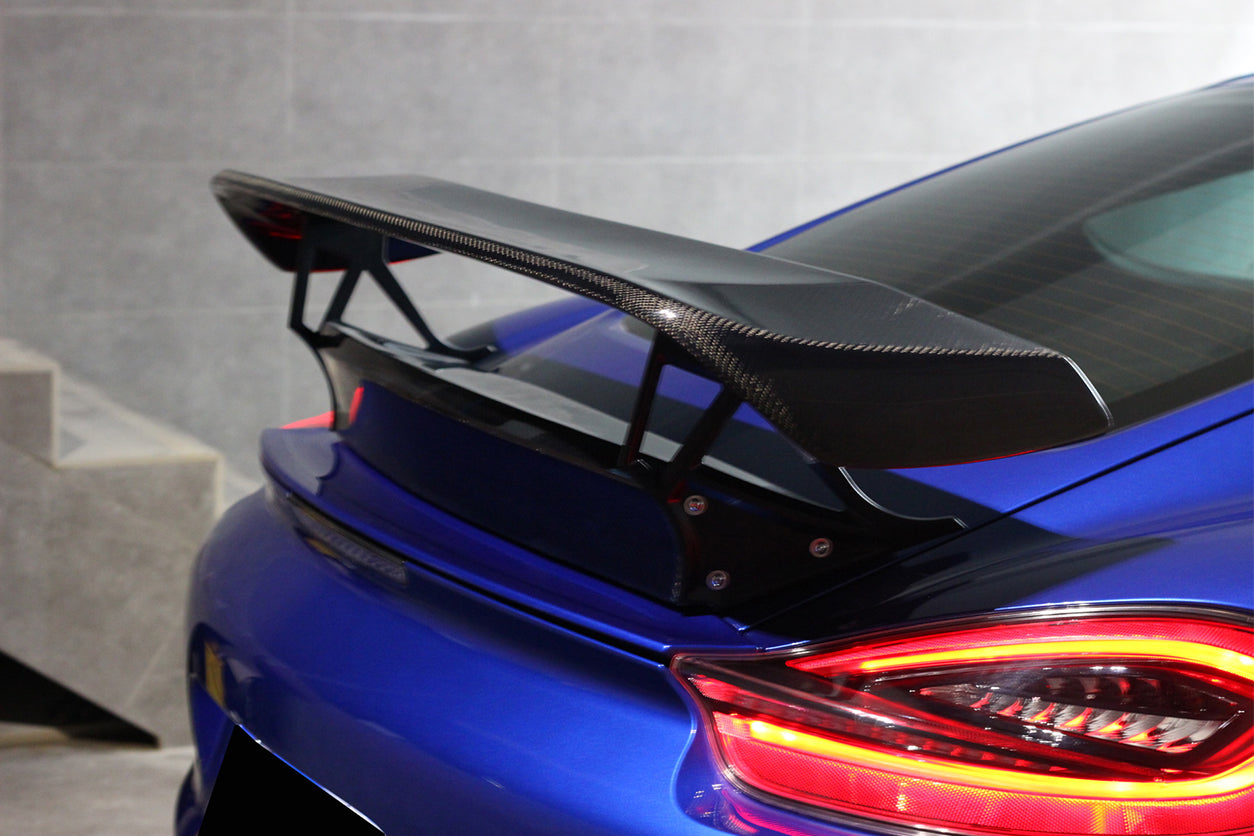 DarwinPRO 2012-2016 Porsche 981 Cayman TA Style Style Carbon Fiber Trunk Spoiler Wing