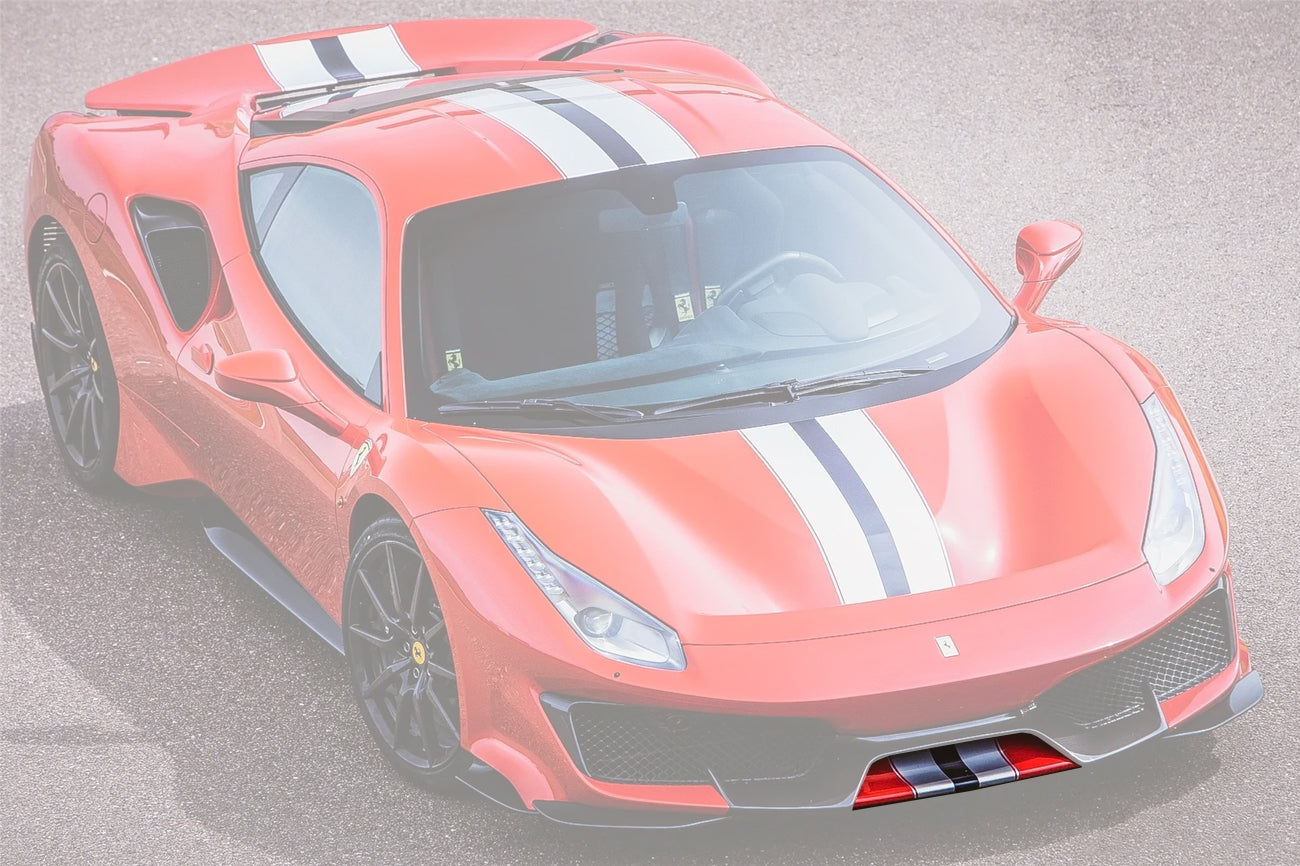 DarwinPRO 2018-2020 Ferrari 488 Pista Carbon Fiber Front Bumper Low Center Chin Splitter