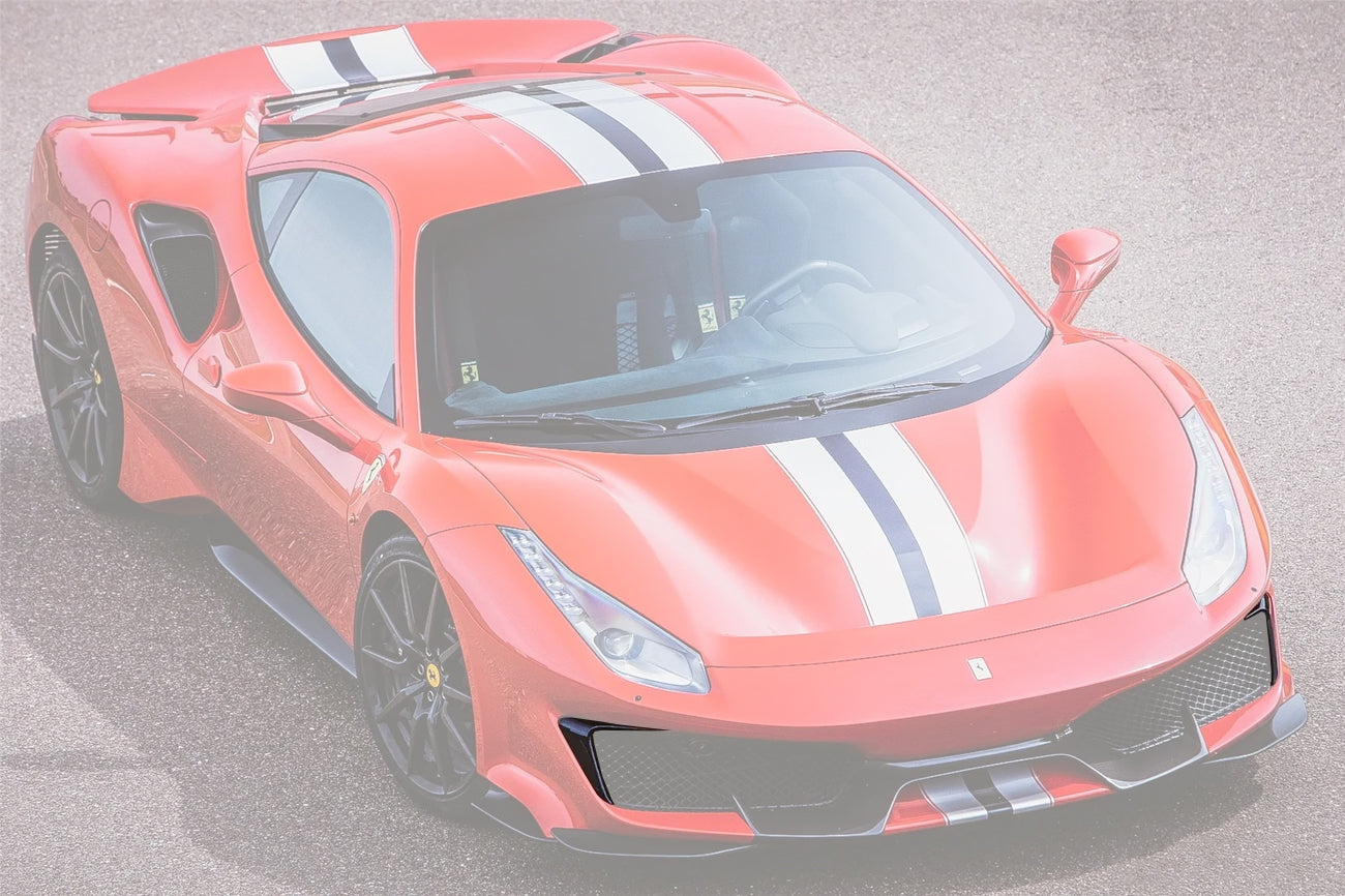 DarwinPRO 2018-2020 Ferrari 488 Pista Carbon Fiber Front Bumper Vent Canards