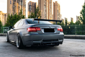 DarwinPRO 2008-2012 BMW M3 E92 E93 VA Style Carbon Fiber Rear Diffuser with Lip - image 3