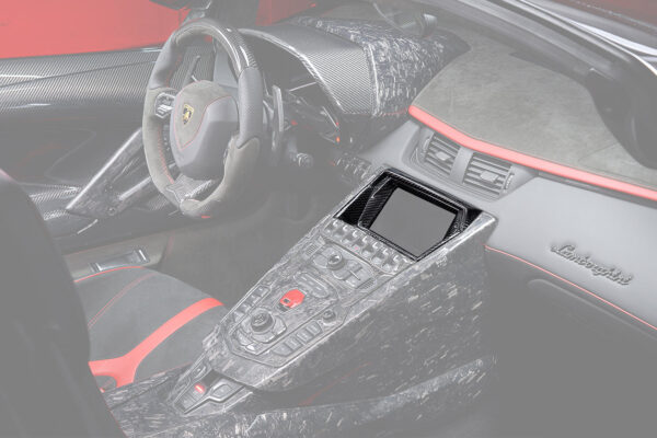 DarwinPRO 2011-2016 Lamborghini Aventador LP700 LP720 LP750 SV OE Style Carbon Fiber Navigation Screen Trim Replacement (2PCS)