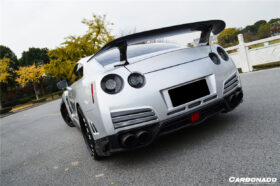 DarwinPRO 2012-2016 Nissan GTR R35 DBA VA Style Rear Diffuser with LED Light - image 2