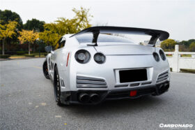 DarwinPro Aerodynamics DarwinPRO GTR R35 DBA EBA VA Style Rear Bumper With Diffuser Undertray and LED Light - Image 4