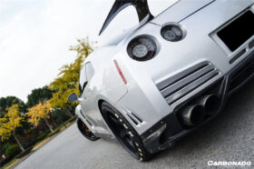 DarwinPro Aerodynamics DarwinPRO GTR R35 DBA EBA VA Style Rear Bumper With Diffuser Undertray and LED Light - Image 6