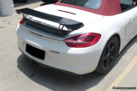 DarwinPRO 2012-2016 Porsche 981 Boxster TA Style Carbon Fiber Trunk Spoiler Wing - image 2
