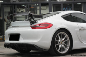 DarwinPRO 2012-2016 Porsche 981 Cayman TA Style Style Carbon Fiber Trunk Spoiler Wing - image 9