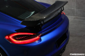 DarwinPRO 2012-2016 Porsche 981 Cayman TA Style Style Carbon Fiber Trunk Spoiler Wing - image 2