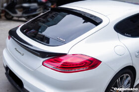 DarwinPRO 2013-2016 Porsche Panamera 970.2 TAS Style Carbon Fiber Roof Spoiler - image 6
