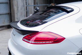 DarwinPRO 2013-2016 Porsche Panamera 970.2 TAS Style Carbon Fiber Trunk Spoiler - image 5