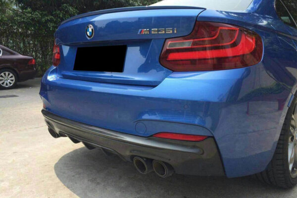 DarwinPRO 2014-2021 BMW 2 Series F22 & F23 MP Style Carbon Fiber Rear Lip (M-Tech Only)