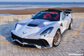 DarwinPRO 2013-2019 Corvette C7 Stingray AR Style Carbon Fiber Side Skirts Extension - image 9