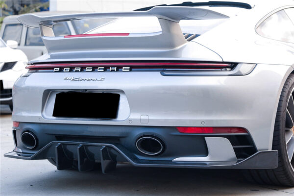 DarwinPRO 2019-2024 Porsche 911 992 Carrera & Targa Sport Design Bumper WP Style Dry Carbon Fiber Rear Lip