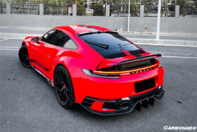 DarwinPRO 2019-2024 Porsche 911 992 Carrera & Targa Sport Design Bumper WP Style Dry Carbon Fiber Rear Lip - image 9