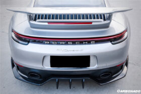 DarwinPRO 2019-2024 Porsche 911 992 Carrera & Targa Sport Design Bumper WP Style Dry Carbon Fiber Rear Lip - image 4