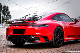 DarwinPRO 2019-2024 Porsche 911 992 Carrera & Targa Sport Design Bumper WP Style Dry Carbon Fiber Rear Lip - image 7