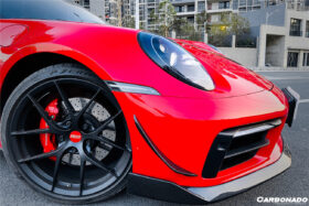 DarwinPRO 2019-2024 Porsche 911 992 Carrera & Targa Sport Design WP Style Dry Carbon Fiber Bumper Canards - image 6