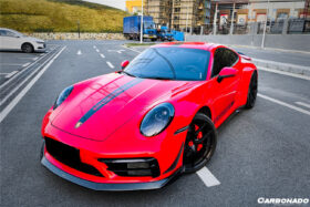 DarwinPRO 2019-2024 Porsche 911 992 Carrera & Targa Sport Design WP Style Dry Carbon Fiber Bumper Canards - image 3