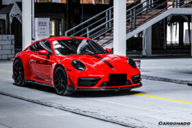DarwinPRO 2019-2024 Porsche 911 992 Carrera & Targa Sport Design WP Style Dry Carbon Fiber Bumper Canards - image 5