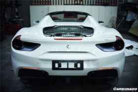 DarwinPro Aerodynamics DarwinPRO Autoclave Carbon Fiber Engine Hood With Glass Carbonado (CPO) Fits: 488 Spider, Pista