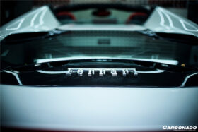 DarwinPro Aerodynamics DarwinPRO Autoclave Carbon Fiber Engine Hood With Glass Carbonado (CPO) Fits: 488 Spider, Pista