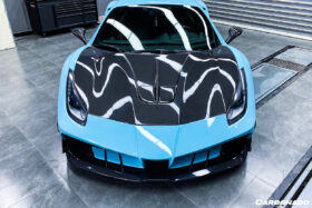 DarwinPRO 2015-2020 Ferrari 488 GTB & Spider MA Style Partial Carbon Fiber Front Bumper - image 2